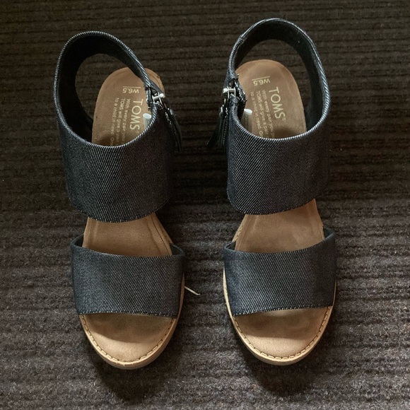 COPY - TOMS women’s denim heels - Picture 6 of 7